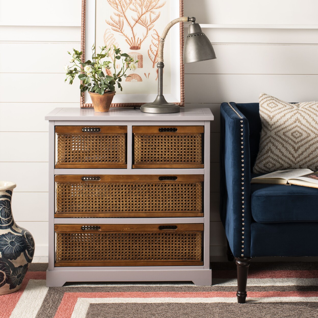 Safavieh   Jackson 4-Drawer Storage Unit Quartz Grey