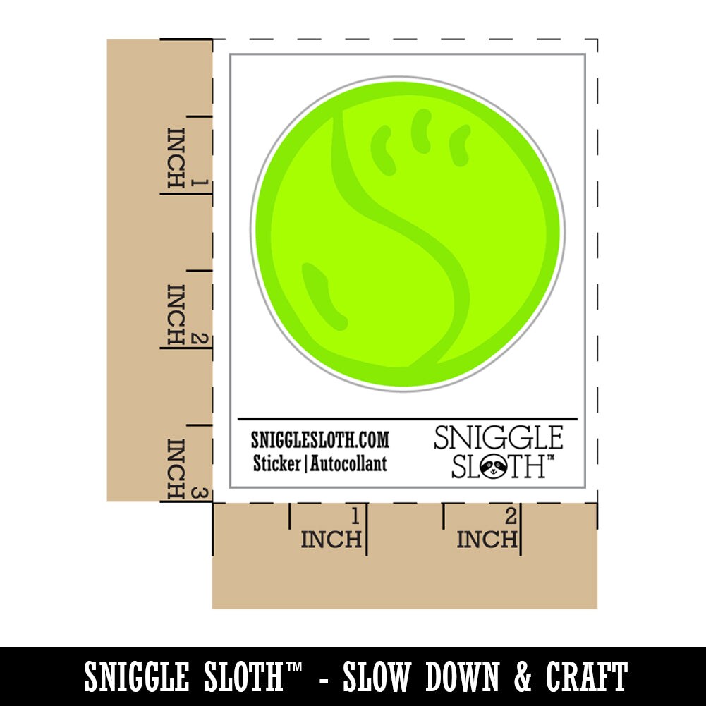 Tennis Ball Cute Waterproof Vinyl Phone Tablet Laptop Water Bottle Sticker Set - 5 Pack