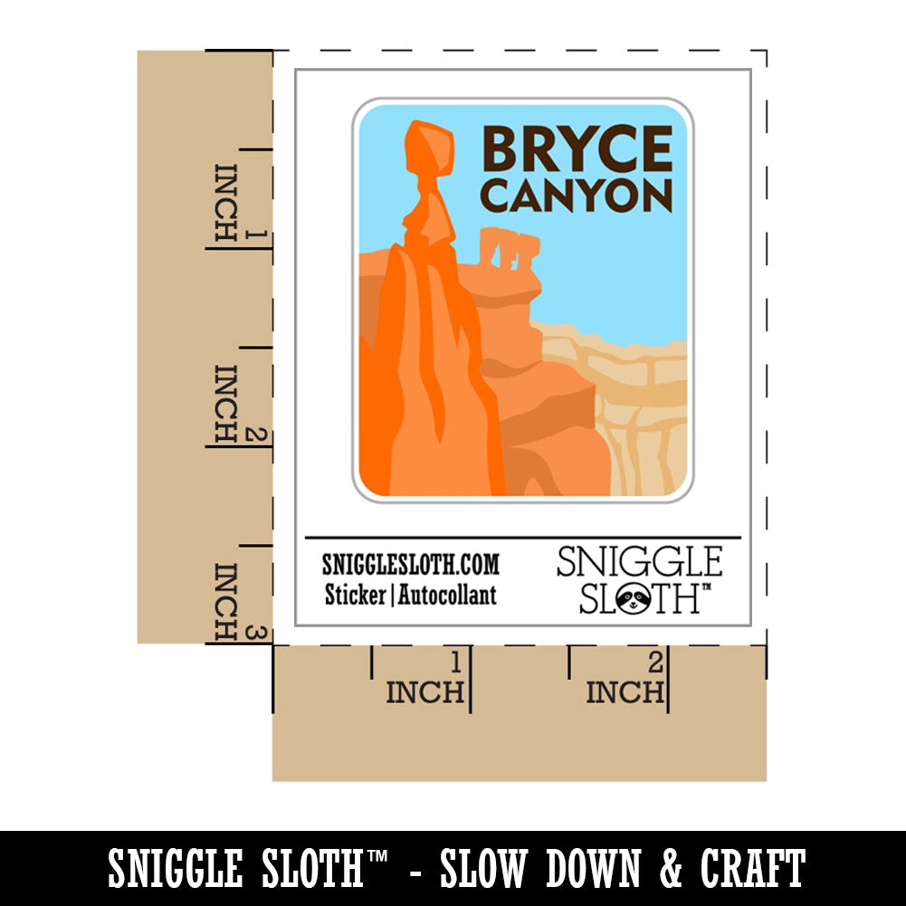 Destination Bryce Canyon National Park Waterproof Vinyl Phone Tablet Laptop Water Bottle Sticker Set - 5 Pack