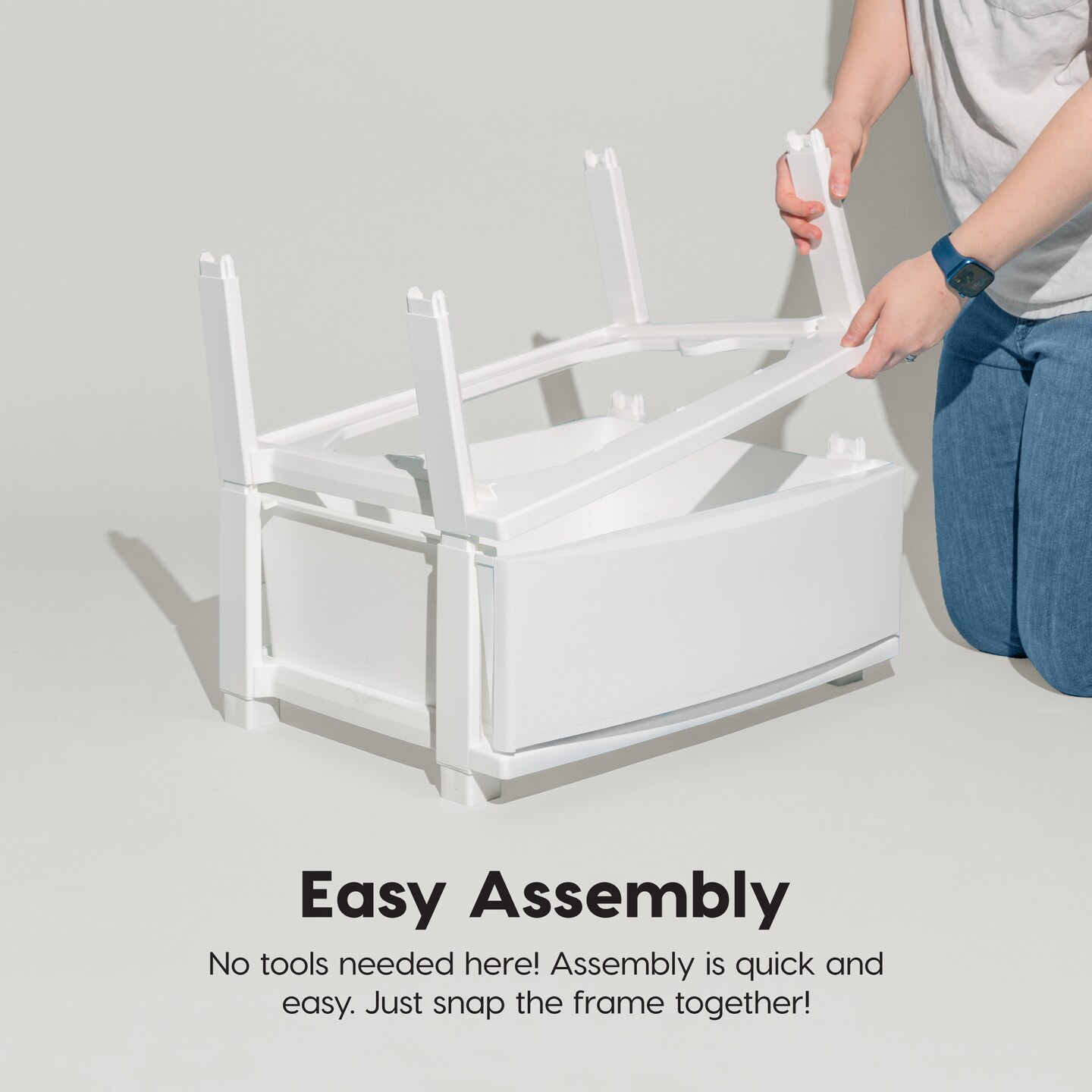 IRIS USA Plastic 4 Drawer Storage Cart, Organizer Unit for Bedroom, Closet, Kitchen, Bathroom, Laundry Room, Dorm