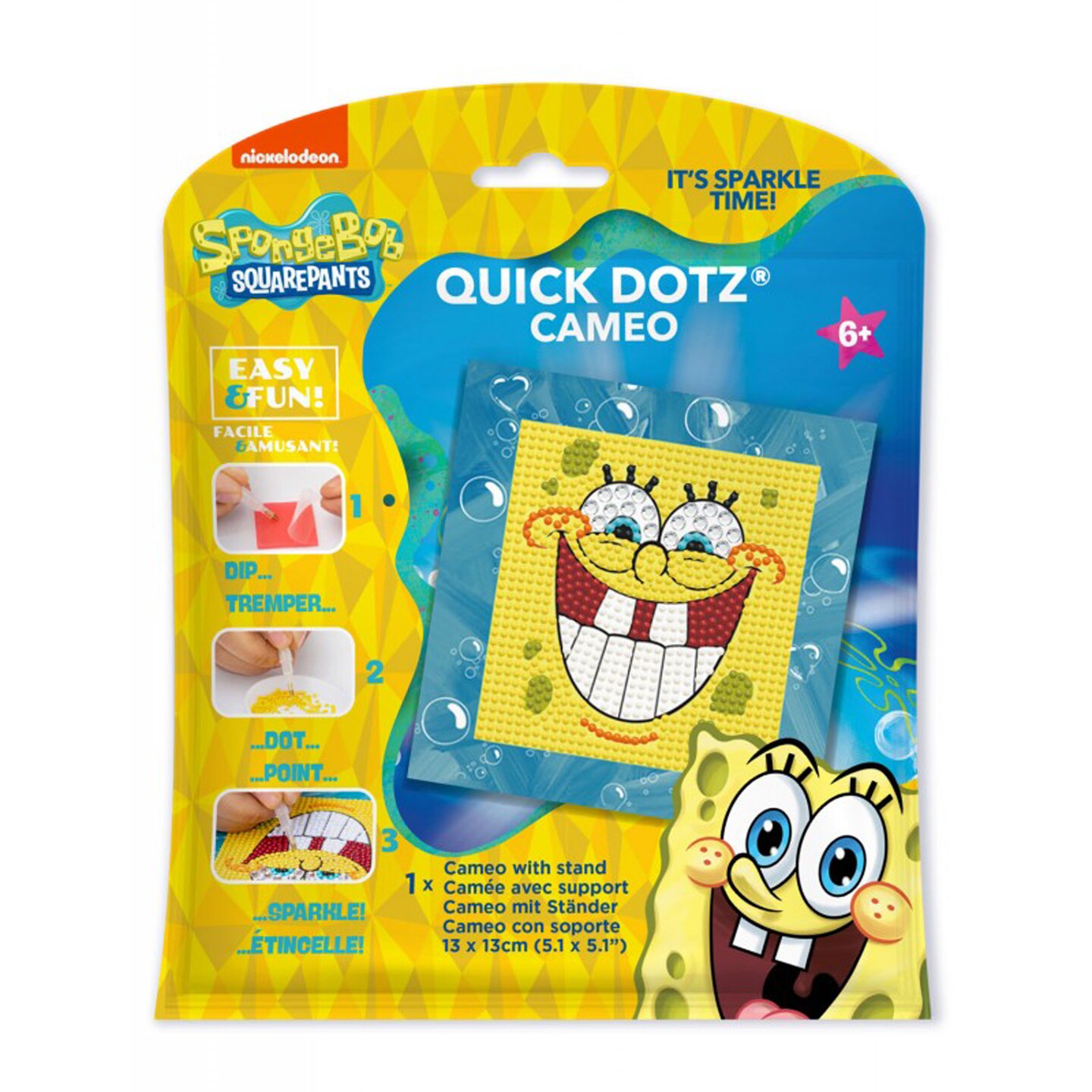 Diamond Dotz Kits - SpongeBob - Smile!, Round Dotz, Partial Drill, Spongebob Diamond Art, Spongebob Diamond Painting, Cartoon Diamond Painting
