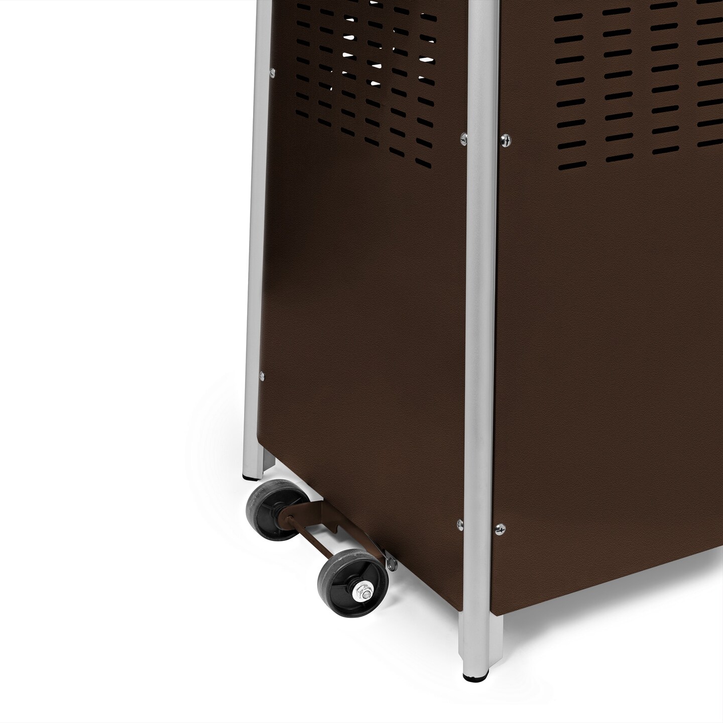 Casafield Outdoor Propane Patio Heater with Wheels - Modern Dancing Flame, Commercial &#x26; Residential, Uses Standard 20lb LP Gas Tank