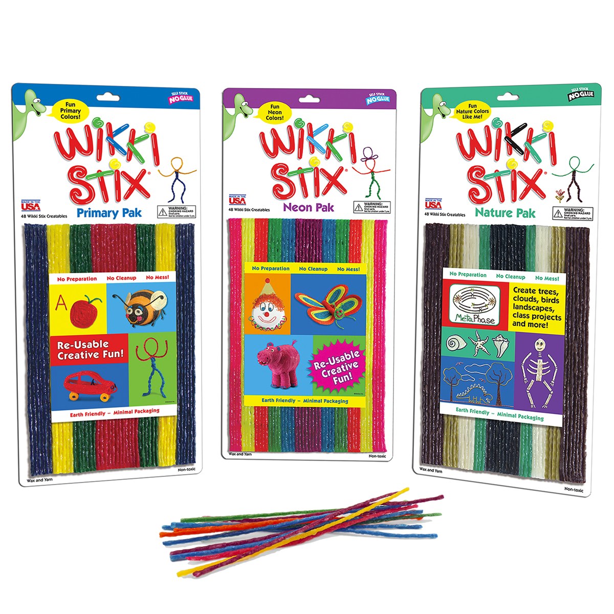 Wikki Stix Wikki Stix - Triple Pak - Nature, Primary, Neon - 144 Pieces