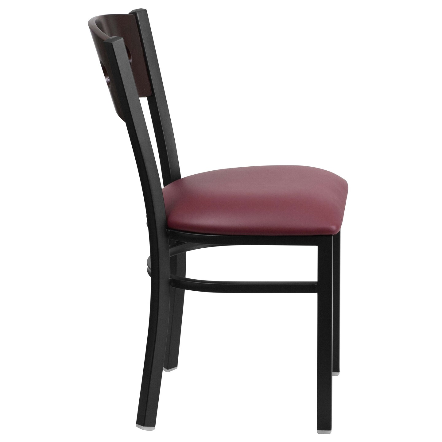 Emma and Oliver Decorative 3 Circle Back Metal Restaurant Dining Chair