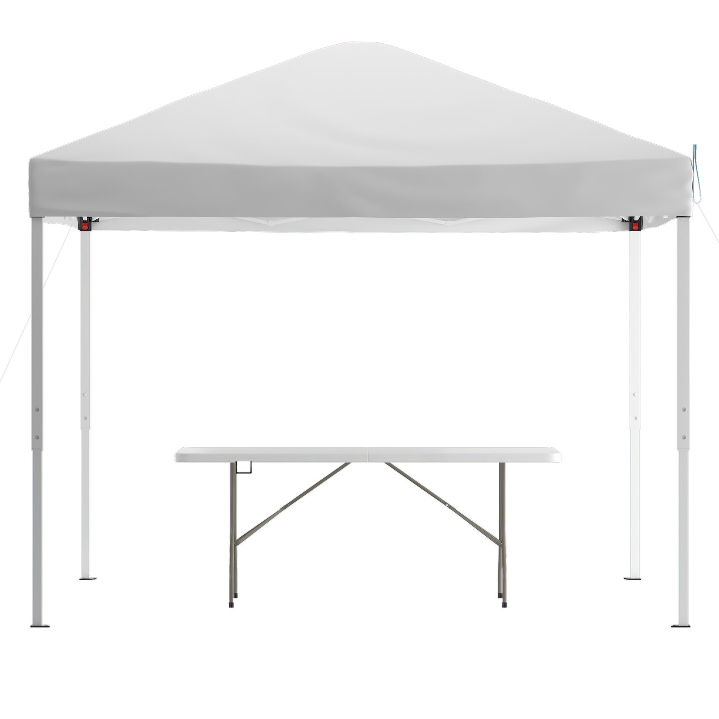 Emma and Oliver Outdoor Event/Tailgate Tent Set with Pop Up Event Canopy and Carry Bag and Bi-Fold Table with Carrying Handle