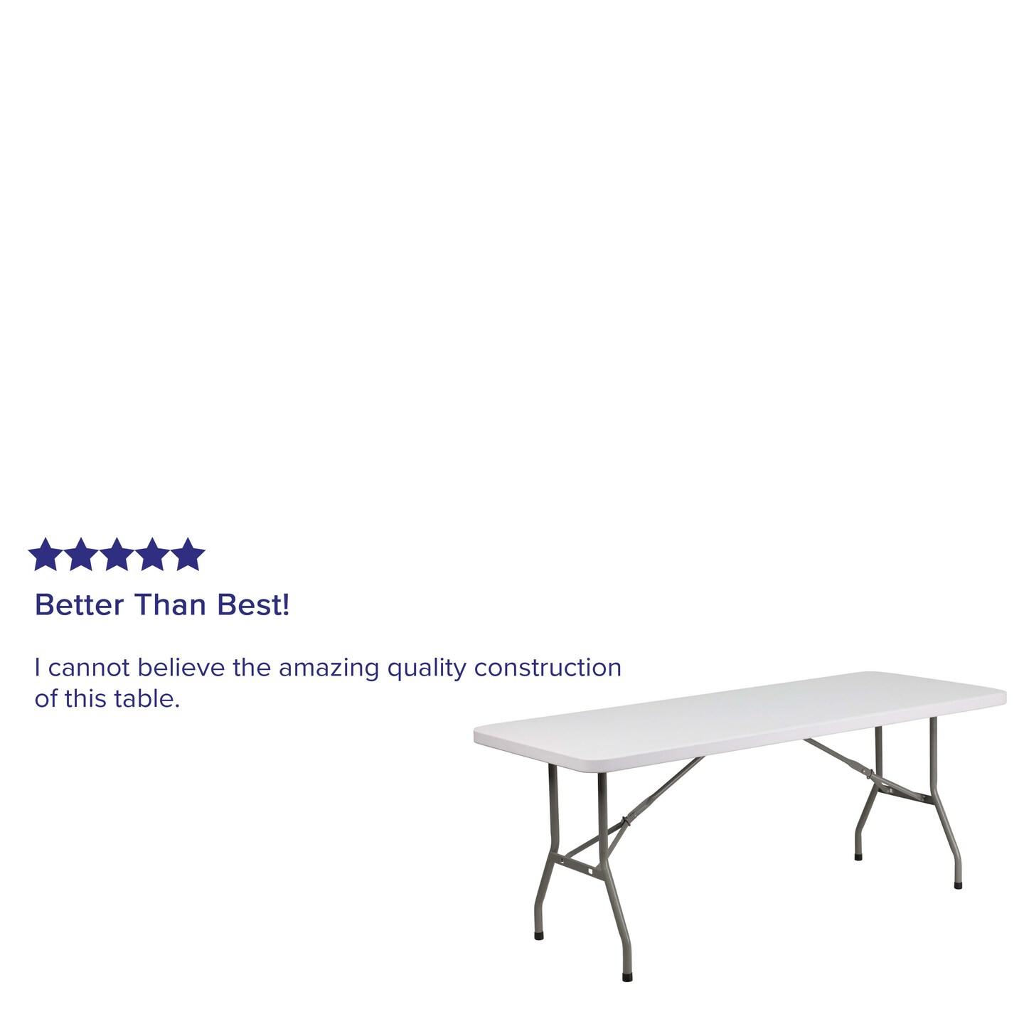 Emma and Oliver 6-Foot Plastic Folding Table