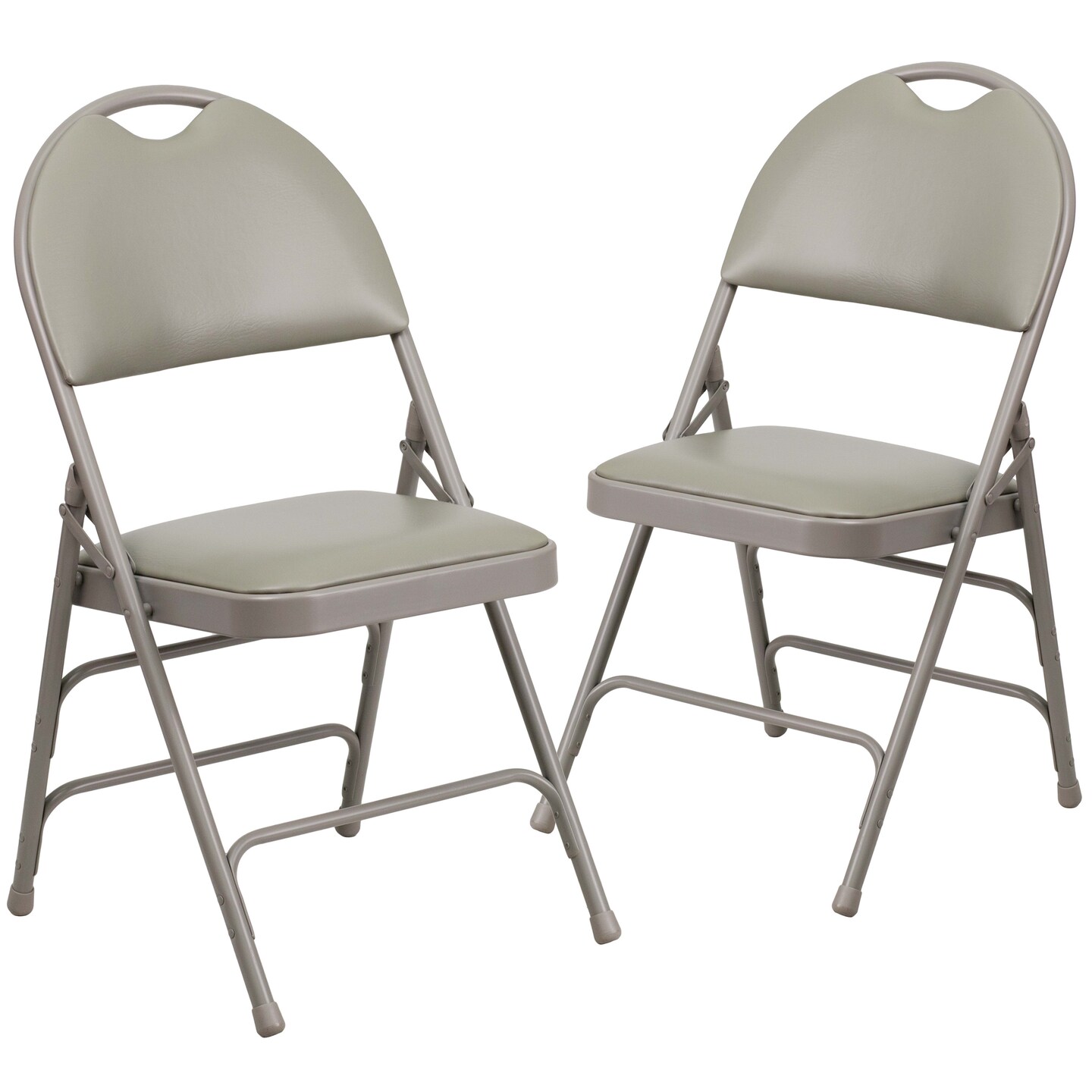 Emma and Oliver 2 Pack Home & Office Easy-Carry Party Events Padded Folding Chair