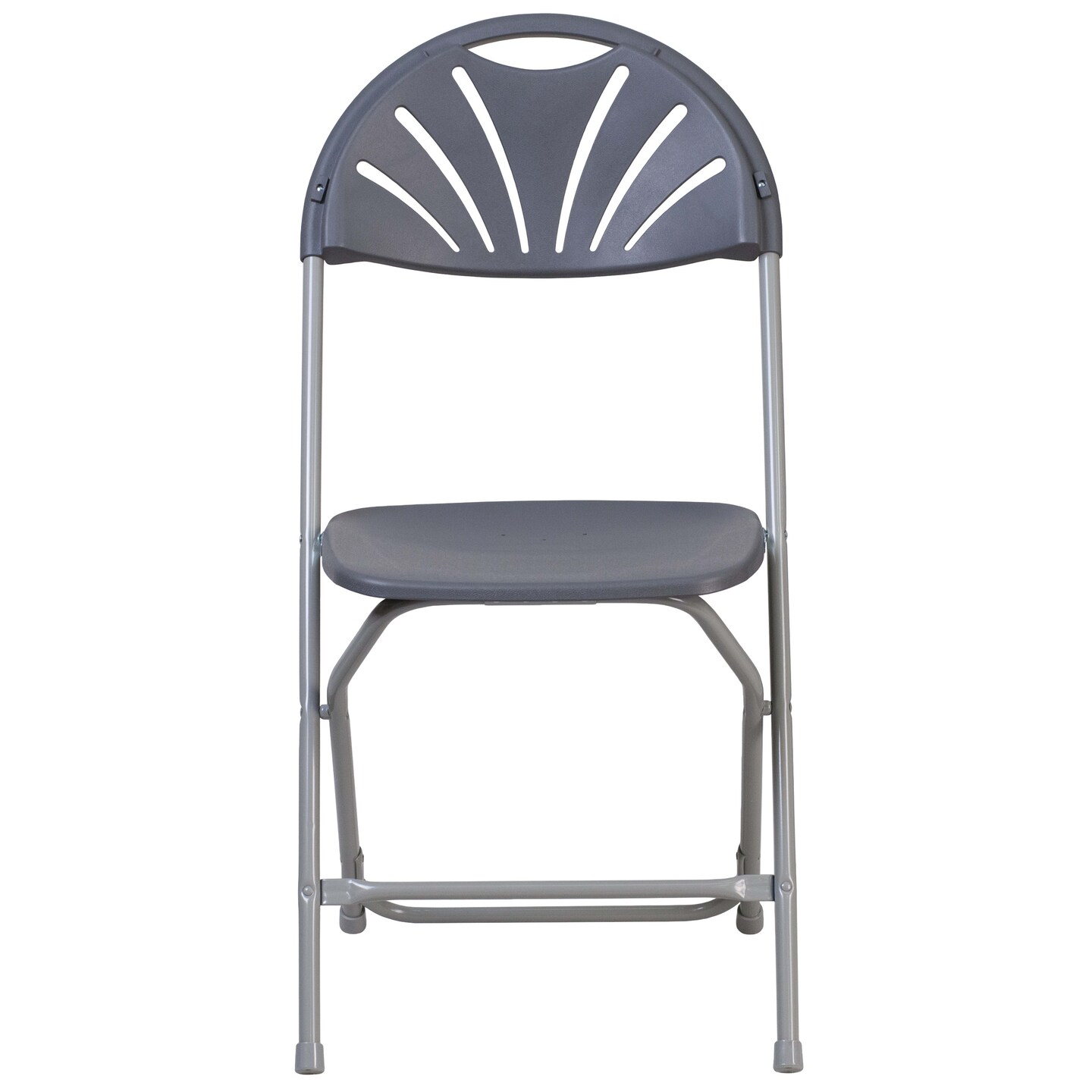 Emma and Oliver 2 Pack Wedding Party Event Fan Back Plastic Folding Chair Home Office