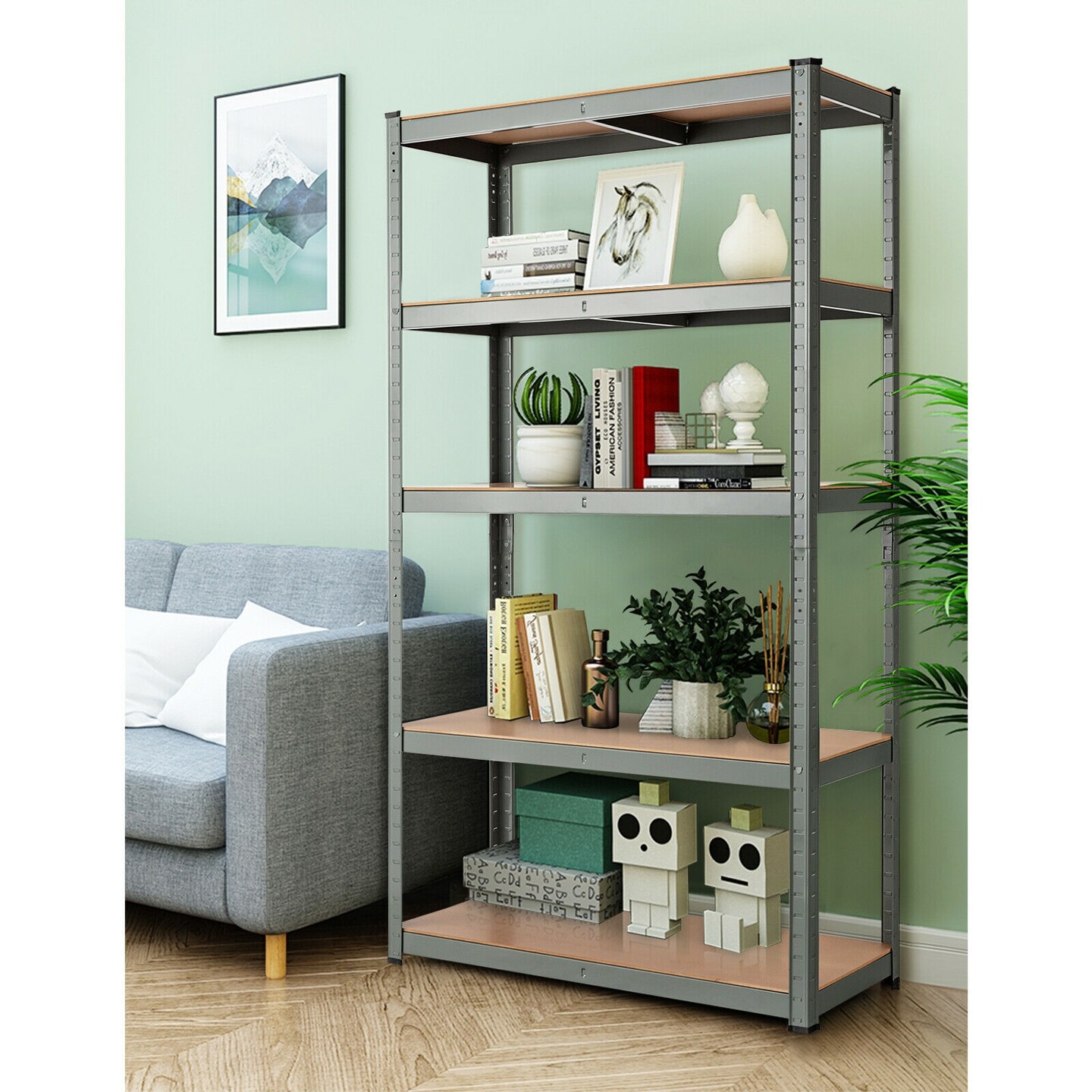5-Layer Adjustable Multi-functional Metal Shelf Tool Organizer