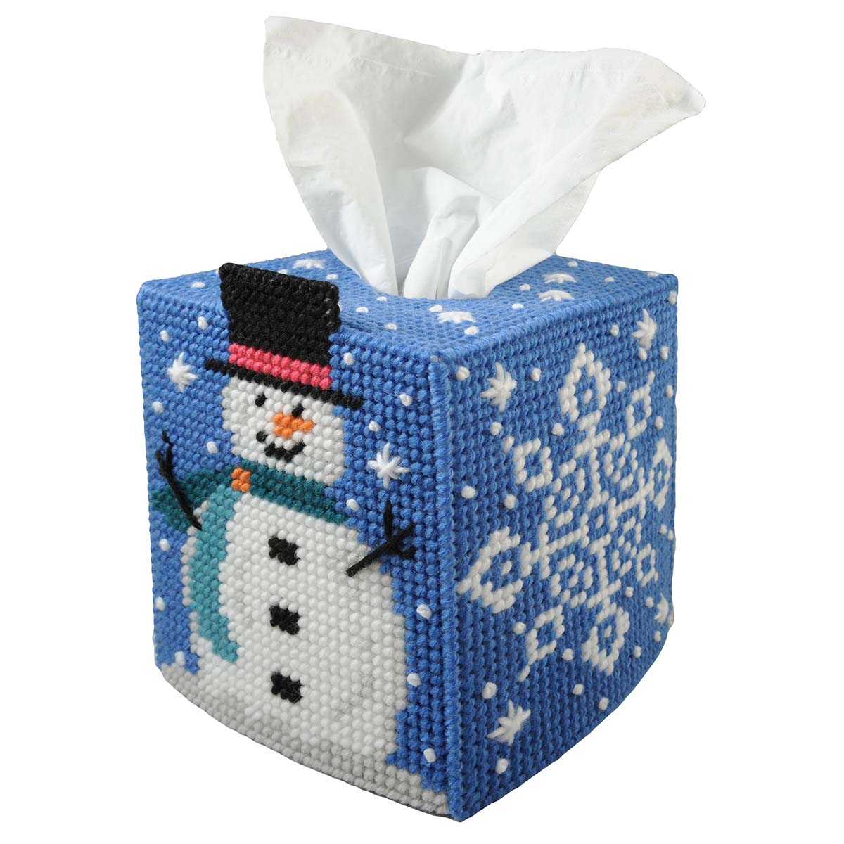 Herrschners  Snow Much Fun Tissue Box Plastic Canvas Kit
