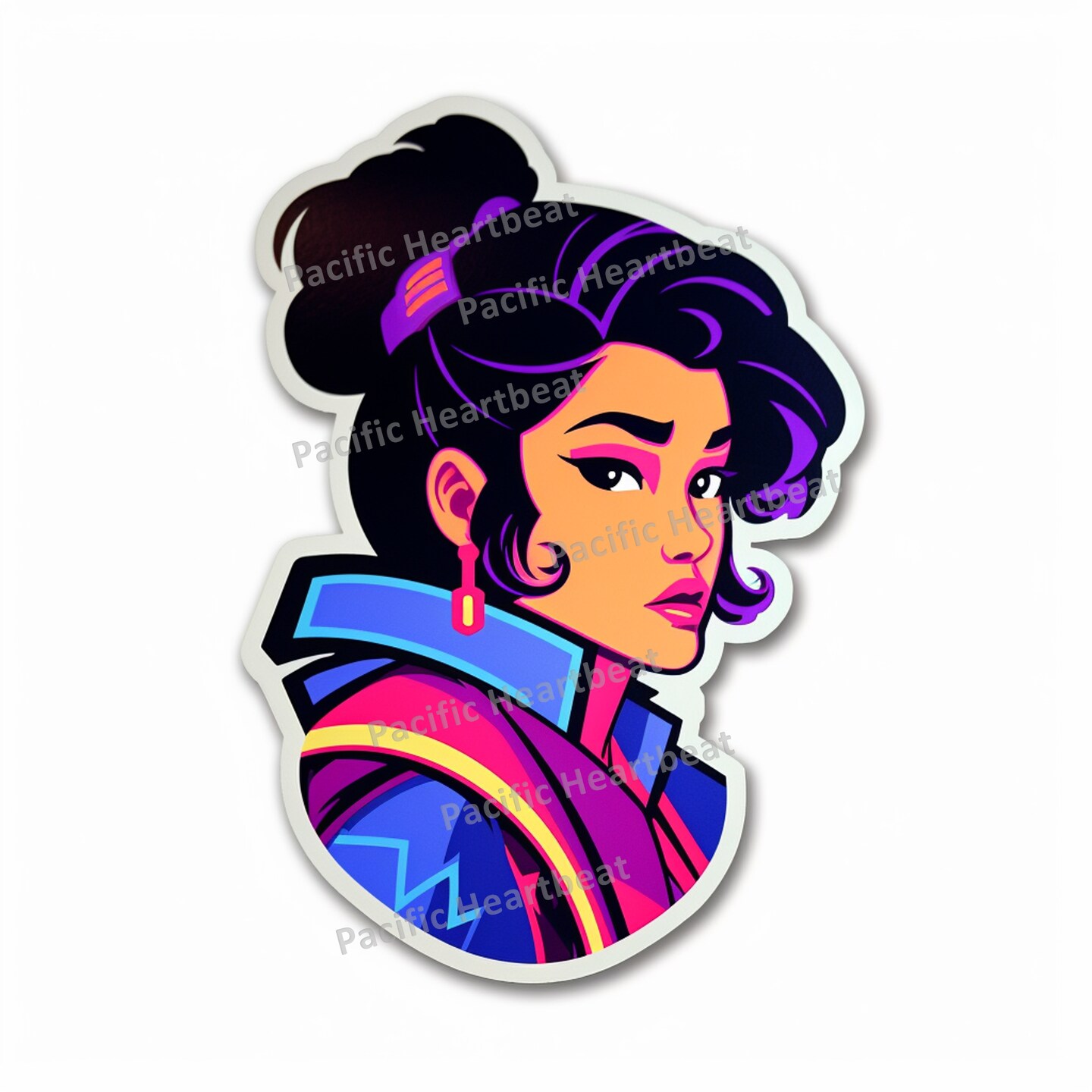 Synthwave Mulan Matte Vinyl Sticker MakerPlace by Michaels