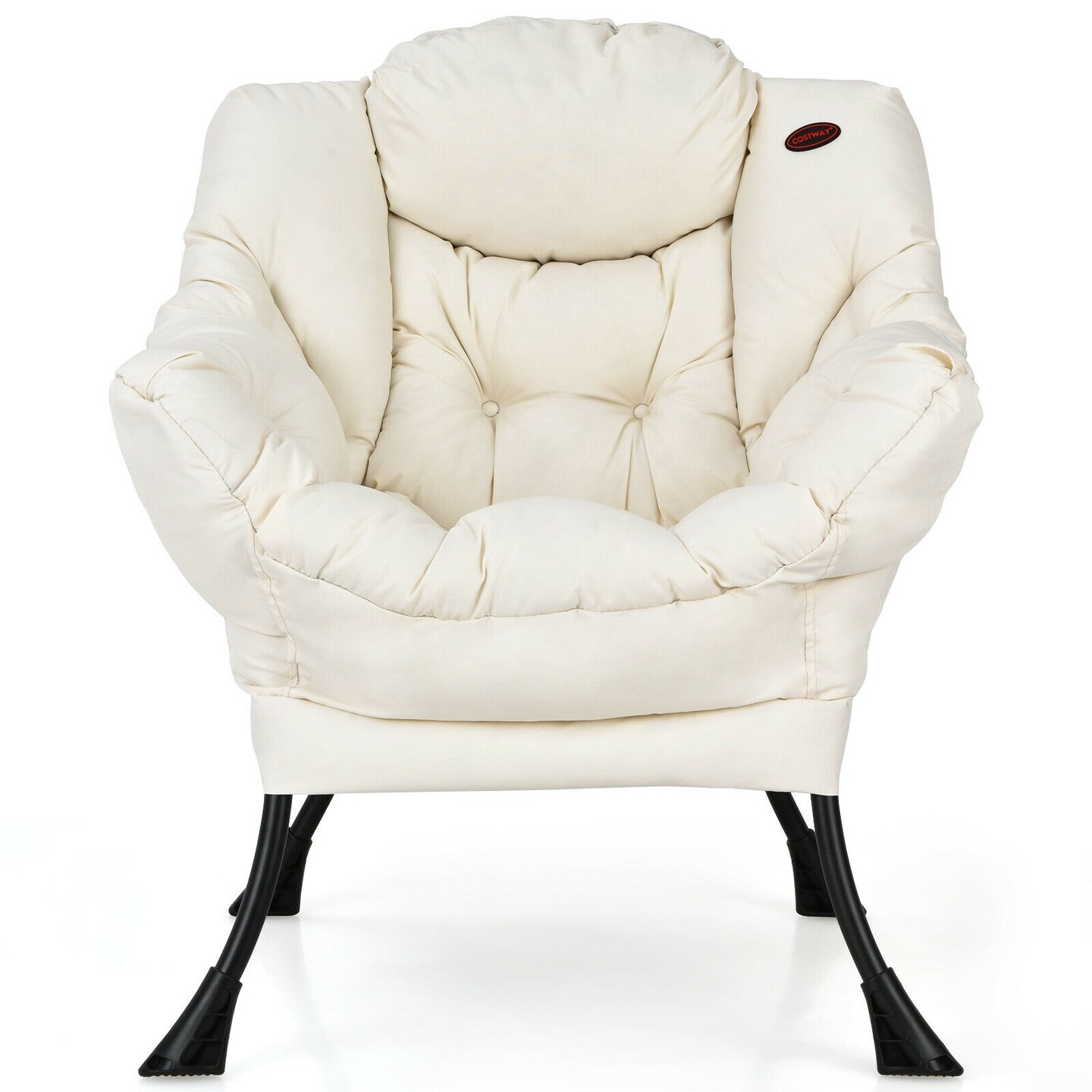 Modern Polyester Fabric Lazy Chair with Side Pocket