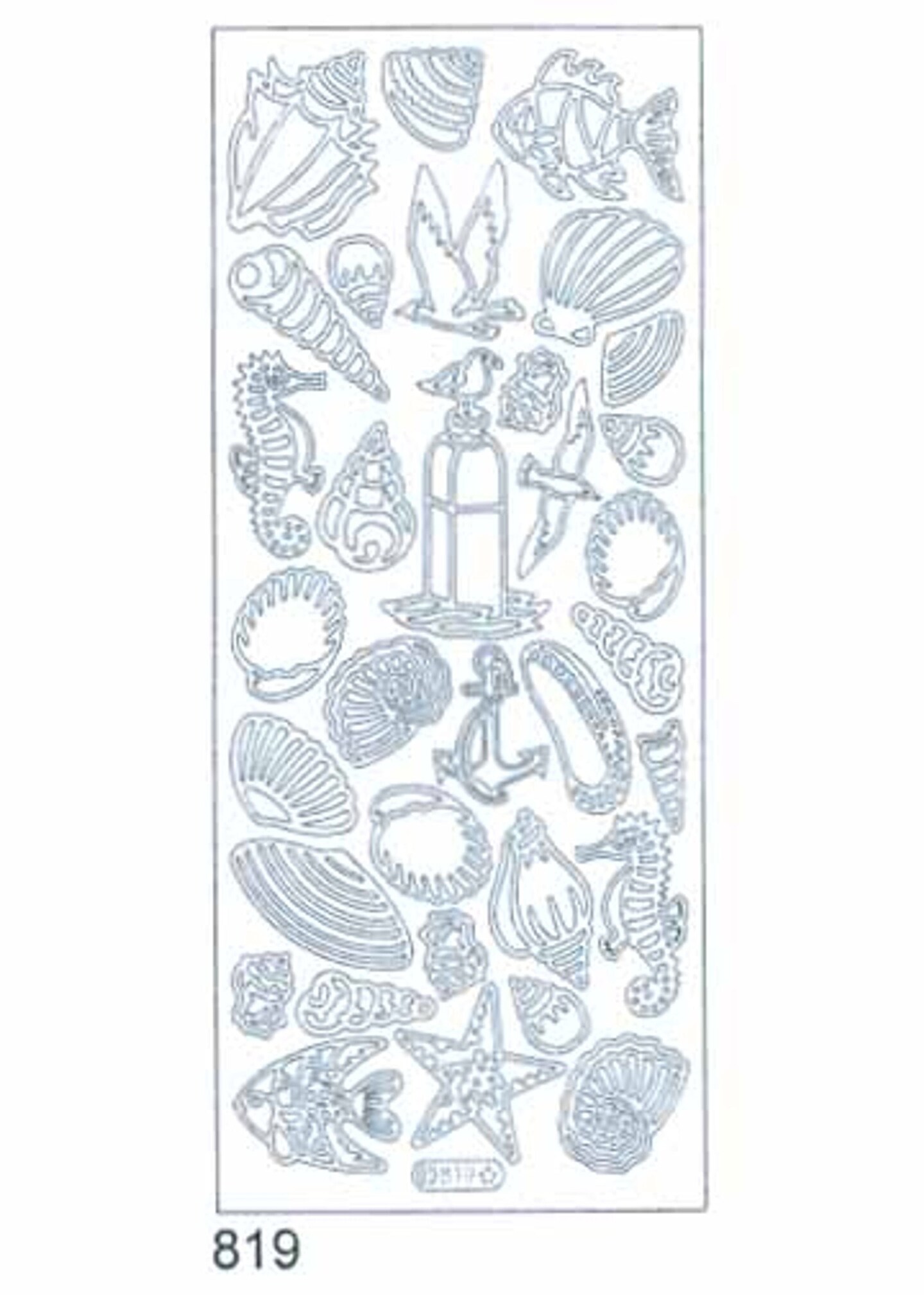Starform Deco Stickers - Sea Shells - Silver