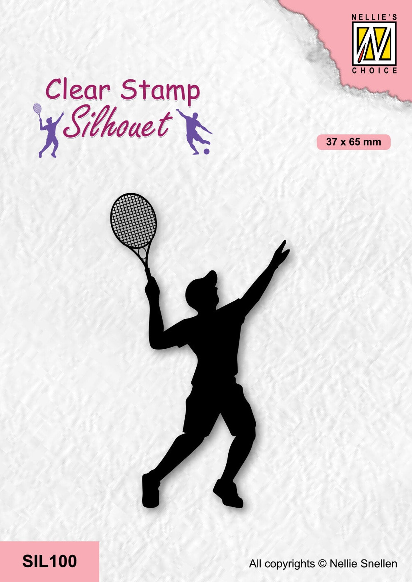 Nellie&#x27;s Choice  Clear Stamp Silhouette Sports - Tennis Player