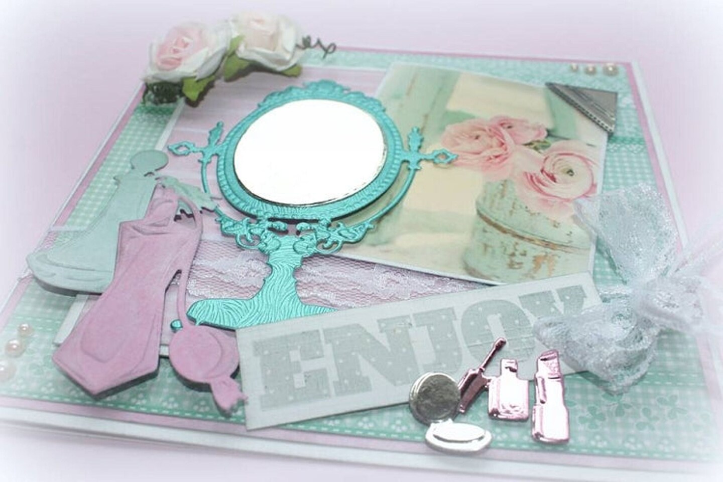 Joy! Crafts Cutting and Embossing die - vanity mirror with makeup (5pc)