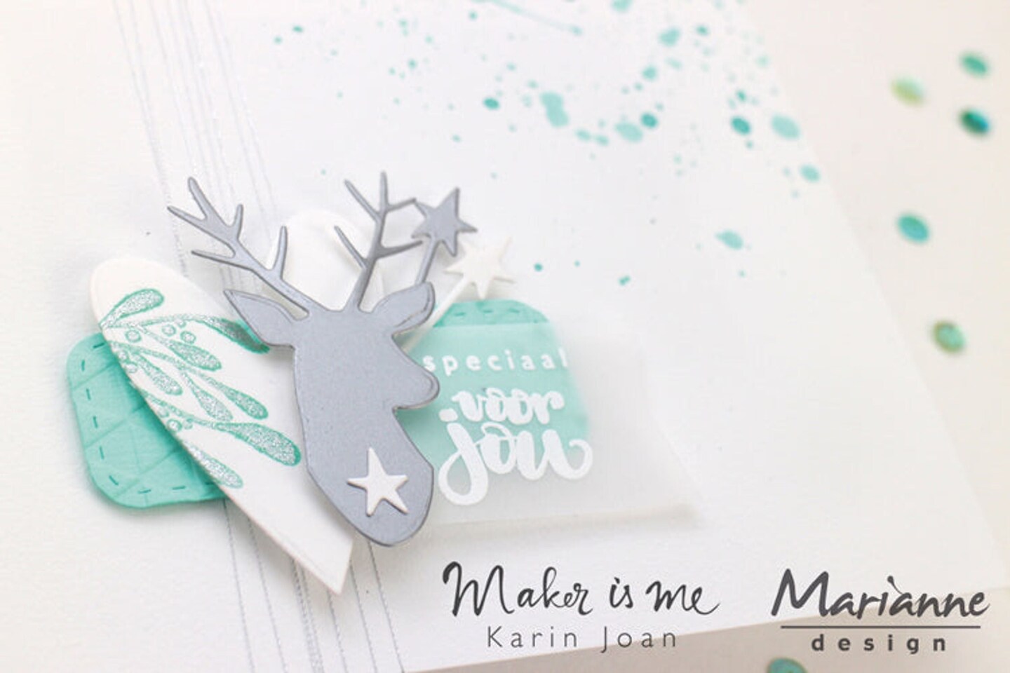 Marianne Design  Collectables Giftwrapping - Karin&#x27;s Deer, Stars &#x26; Tag