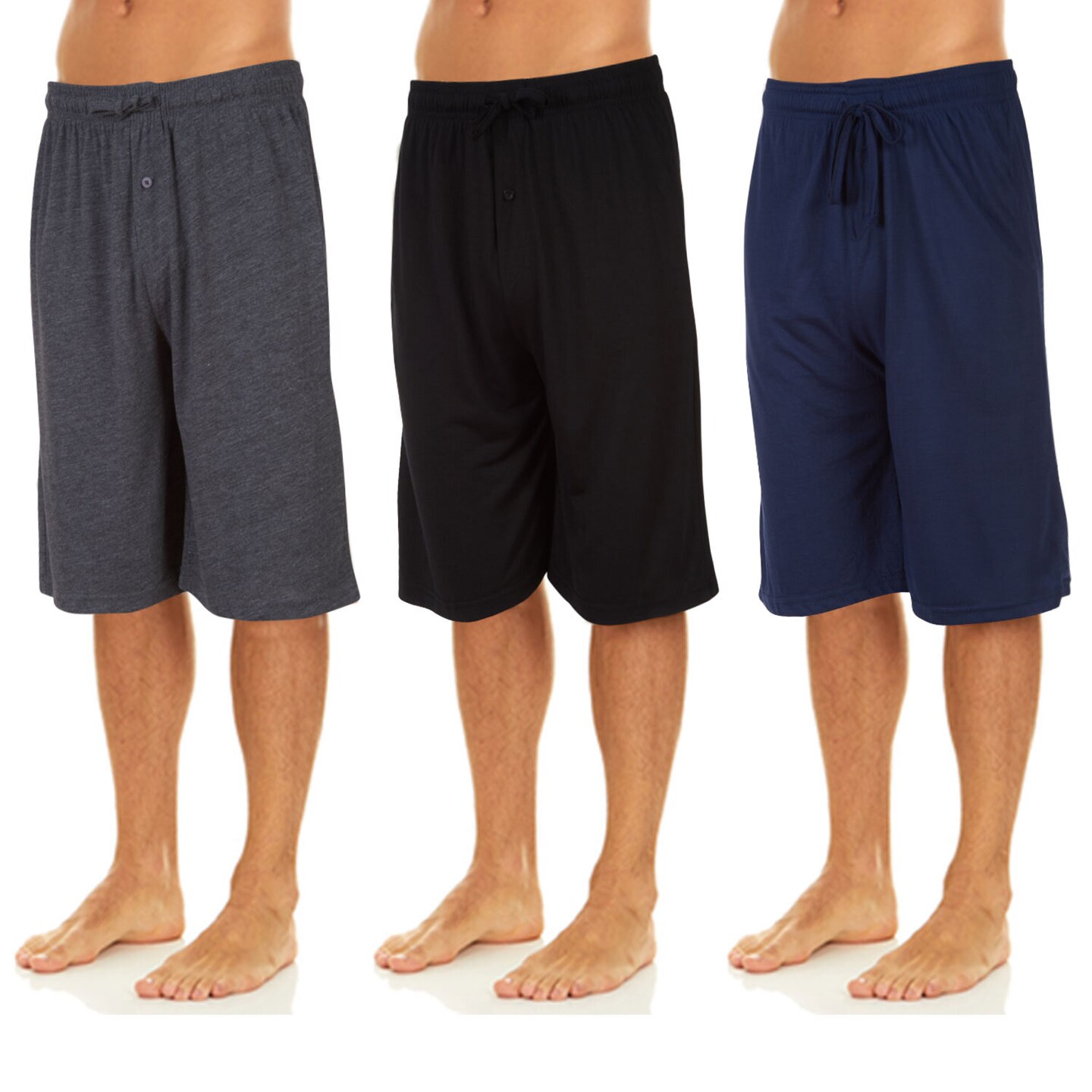 Men's Cotton Pajama Bottoms Soft Lounge Shorts with Pockets