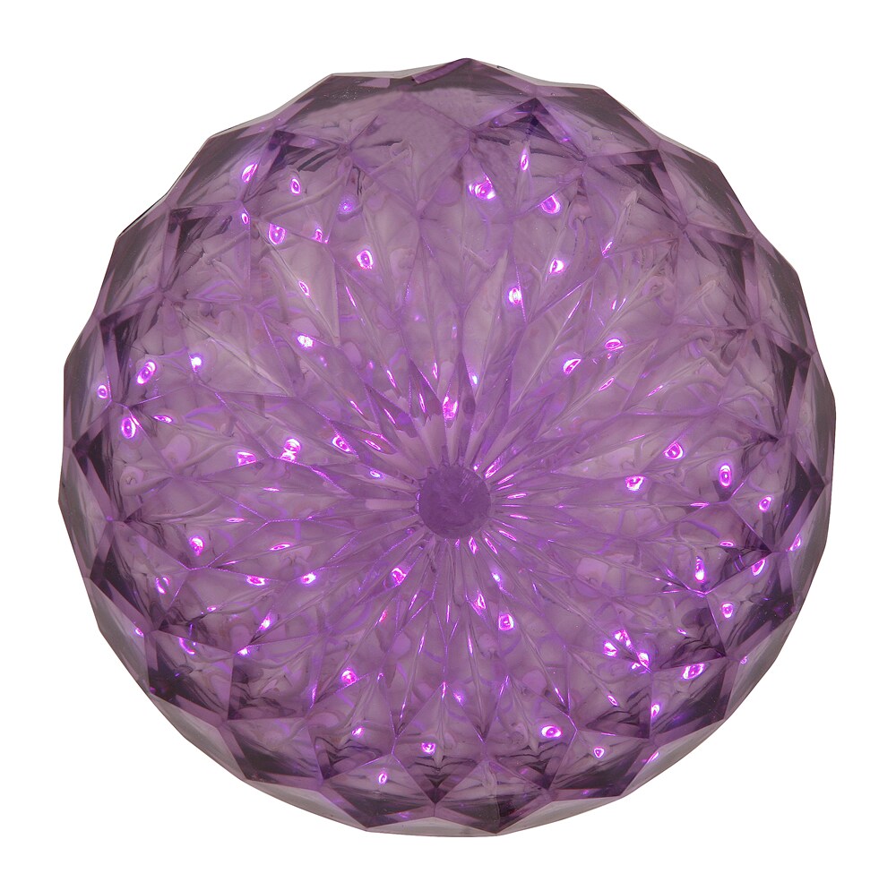 30Lt x 6&#x22; LED Purple Crystal Ball Outdoo