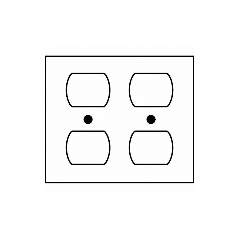 SUNLITE 2 Gang Duplex Receptacle Plate Steel