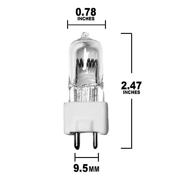OSRAM 600W 125V BHC DYS DYV-5 T6 Halogen Light Bulb