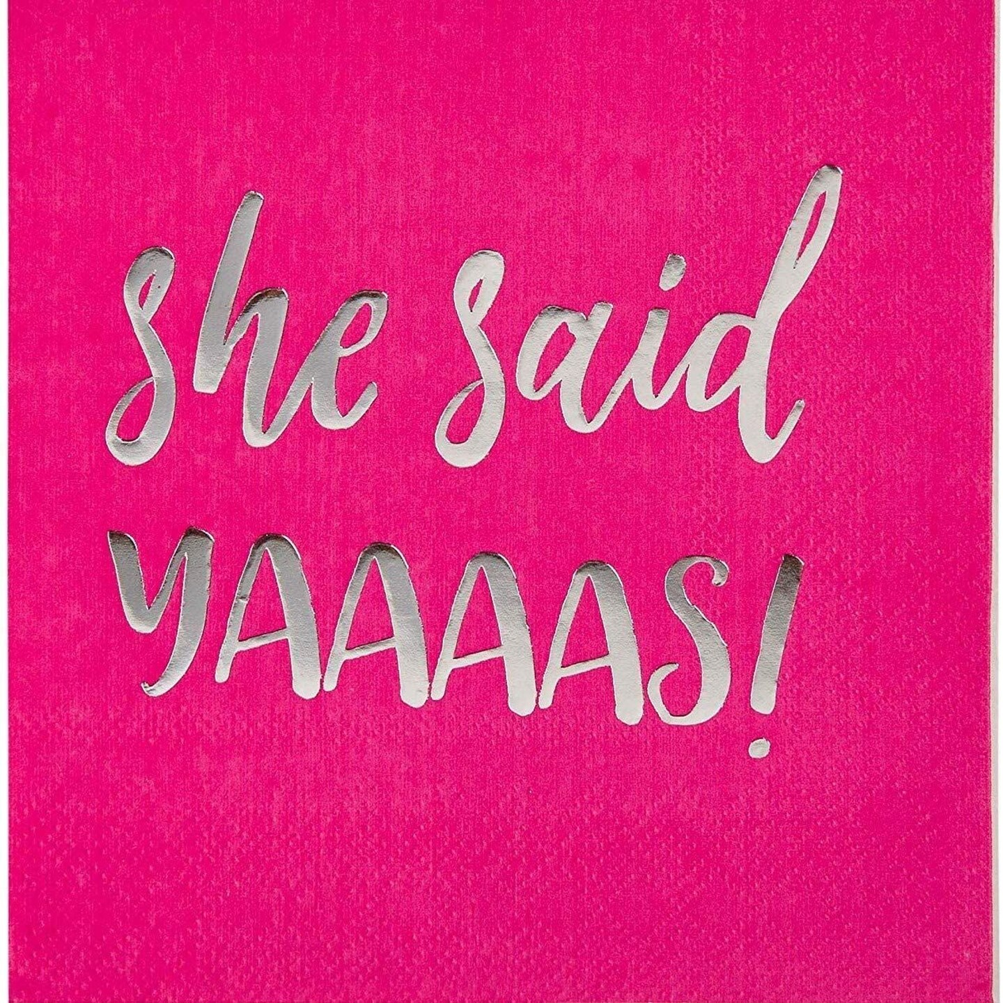 Bachelorette Party Supplies, Hot Pink Paper Napkins (5 x 5 In, 50 Pack)