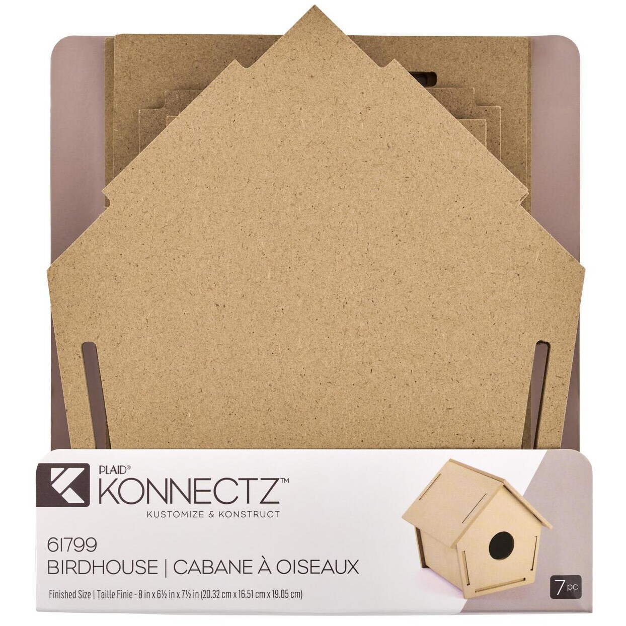 Plaid Konnectz MDF Birdhouse Kit-7.5&#x22;X8&#x22;