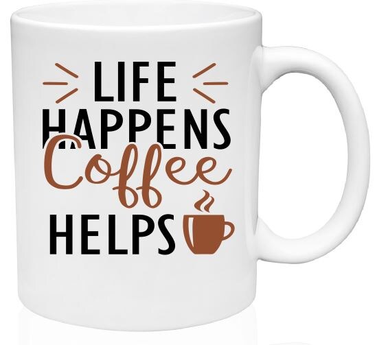 MG20 Life Happens Coffee Mug | MakerPlace by Michaels