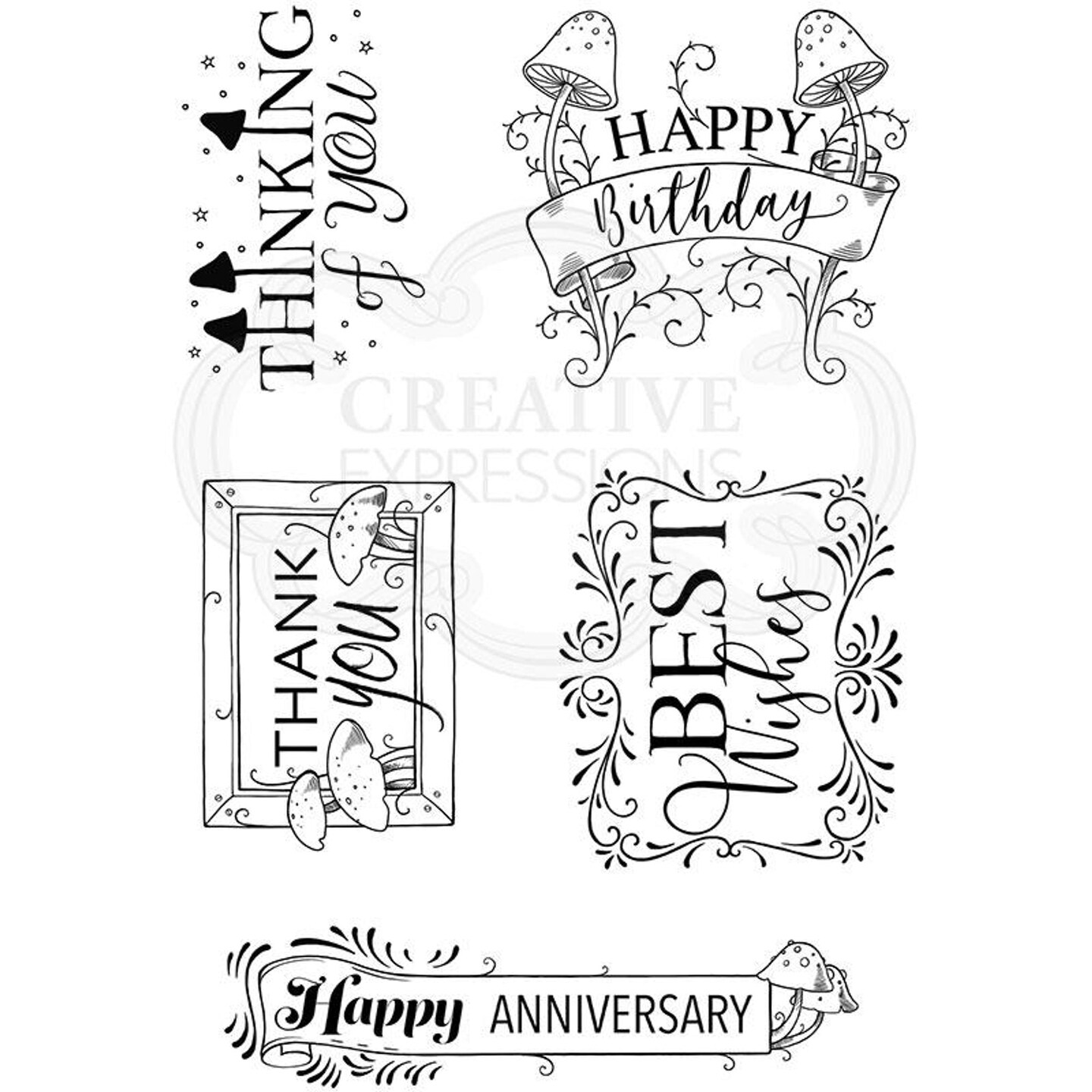 Pink Ink Designs  Say It With Words A6 Clear Stamp
