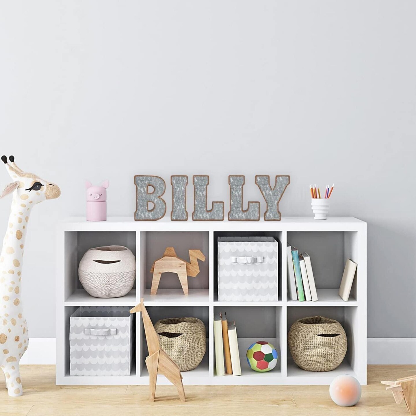 Galvanized Metal Letters for Wall Decor 3D Letter & for Hanging or Freestanding Unique Blend of Rustic Vintage Western and Industrial Styles Fits for Living Room Lobby Kitchen Bedroom Decoration