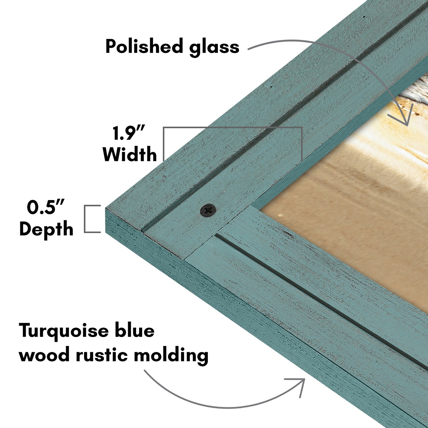 Americanflat Rustic Picture Frame - Modern Photo Frame for Unique Farmhouse Look - Polished Glass Cover - Hanging Hardware with Horizontal and Vertical Display - Includes Easel