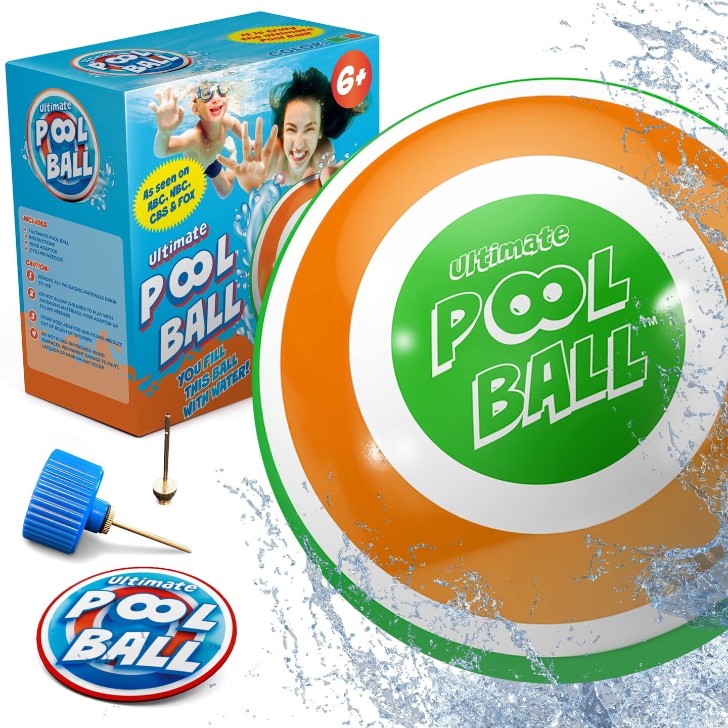 The Ultimate Pool Ball - Fill It with Water to Play Underwater Games! Best Pool Toys for Kids Ages 8-12 - Fun Easter Basket Stuffers for Boys &#x26; Gift Ideas for 6, 7, 9, 10 &#x26; 11 Year Old Girls &#x26; Teens