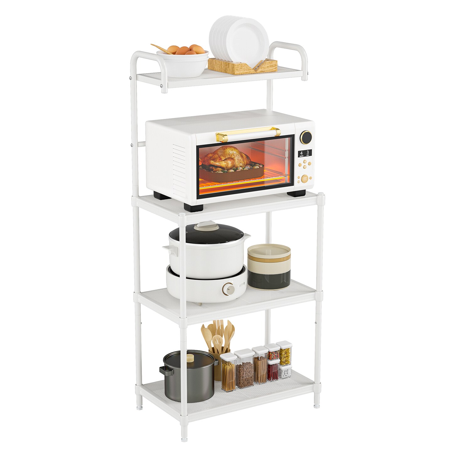 4-tier Kitchen Storage Baker Microwave Oven Rack Shelves