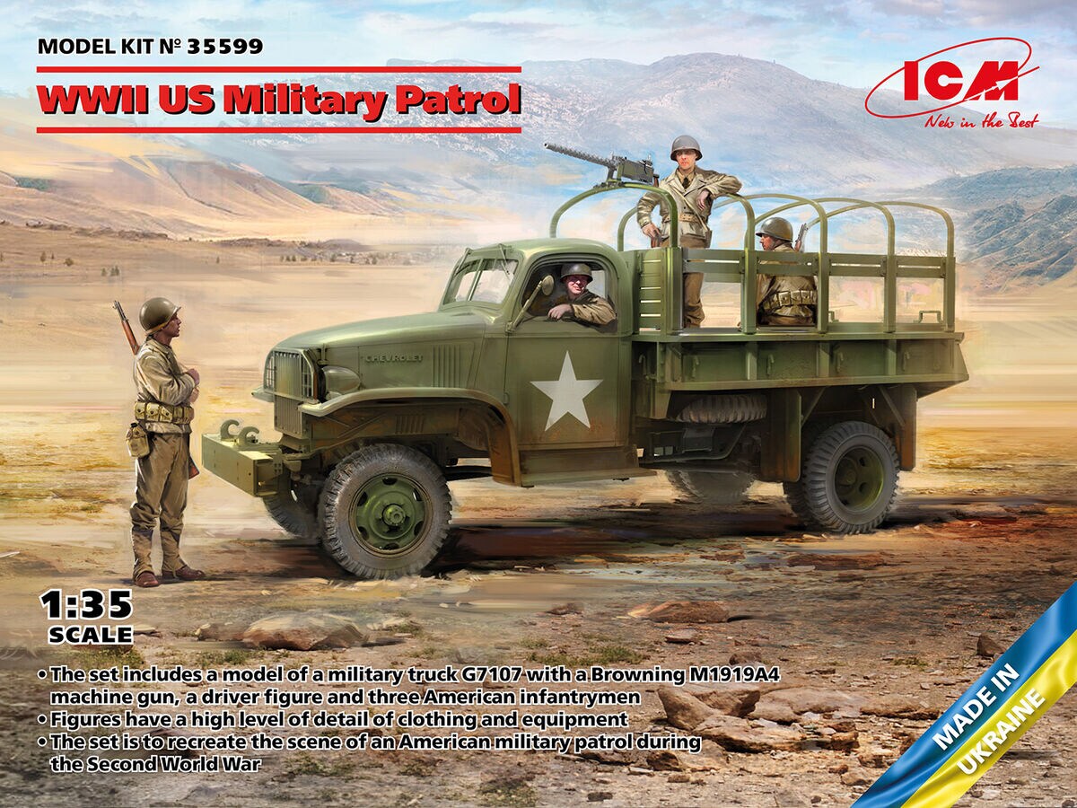 ICM Models 1/35 ICM 35599 WWII US Military Patrol Plastic Model