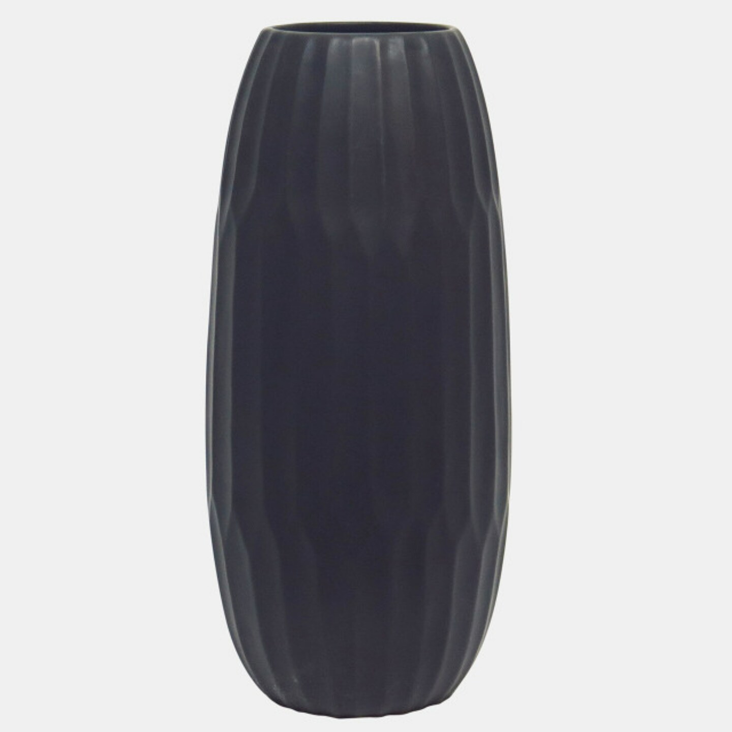 Kingston Living Textured Ceramic Vase - 16&#x22; - Black