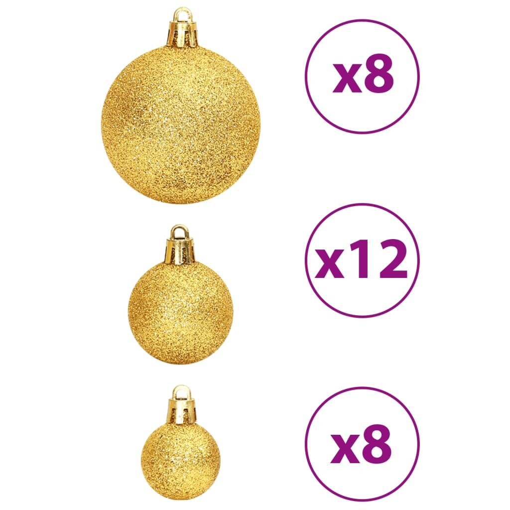 Christmas Baubles 100 pcs  1.2&#x22; / 1.6&#x22; / 2.4&#x22;