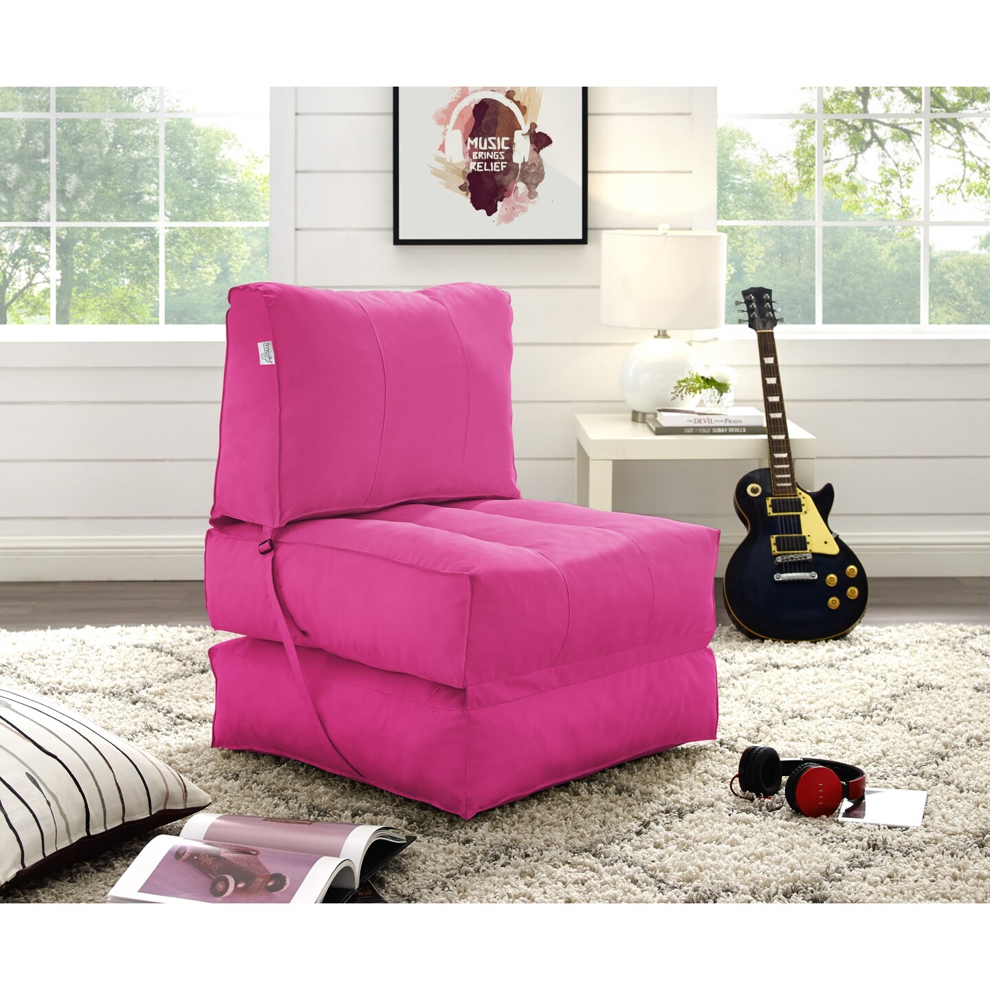 Cloudy Nylon Bean Bag Chair Foam Sofa Lounge Convertable Chair