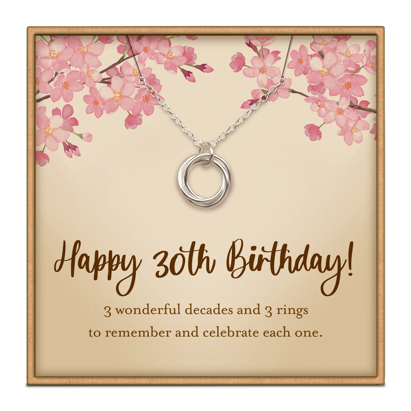 30th birthday gifts for women 3 decades necklace sterling silver  interlocking rings necklace birthday gift ideas | MakerPlace by Michaels