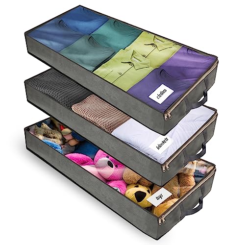Clear Storage Bags, Underbed Tote for Clothing Organization
