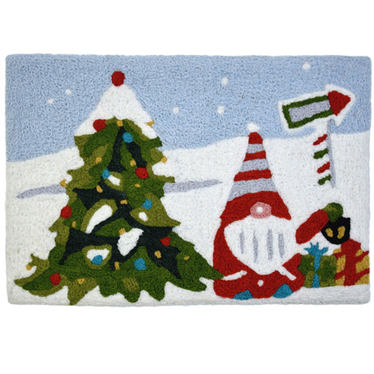 Jellybean Home Decorative Indoor Accent Rug Christmas Gnome - 20&#x22;X 30&#x22;
