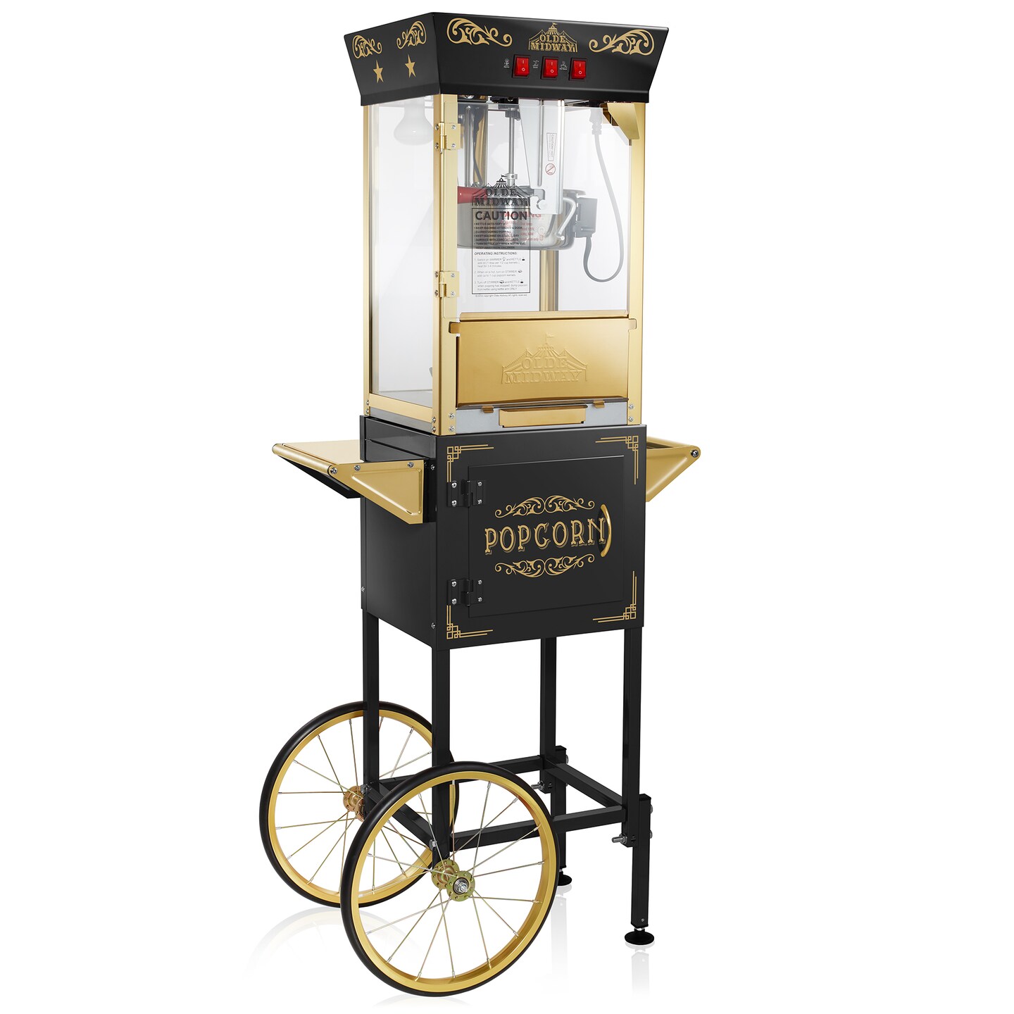 Popcorn maker on shop wheels