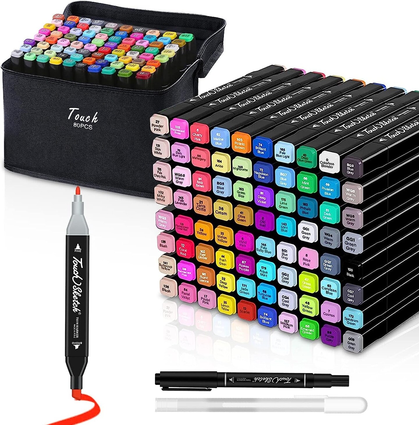 48 Colors Alcohol Based Markers, Premium Dual Tip Artist Art Markers Set  for Kids Adult