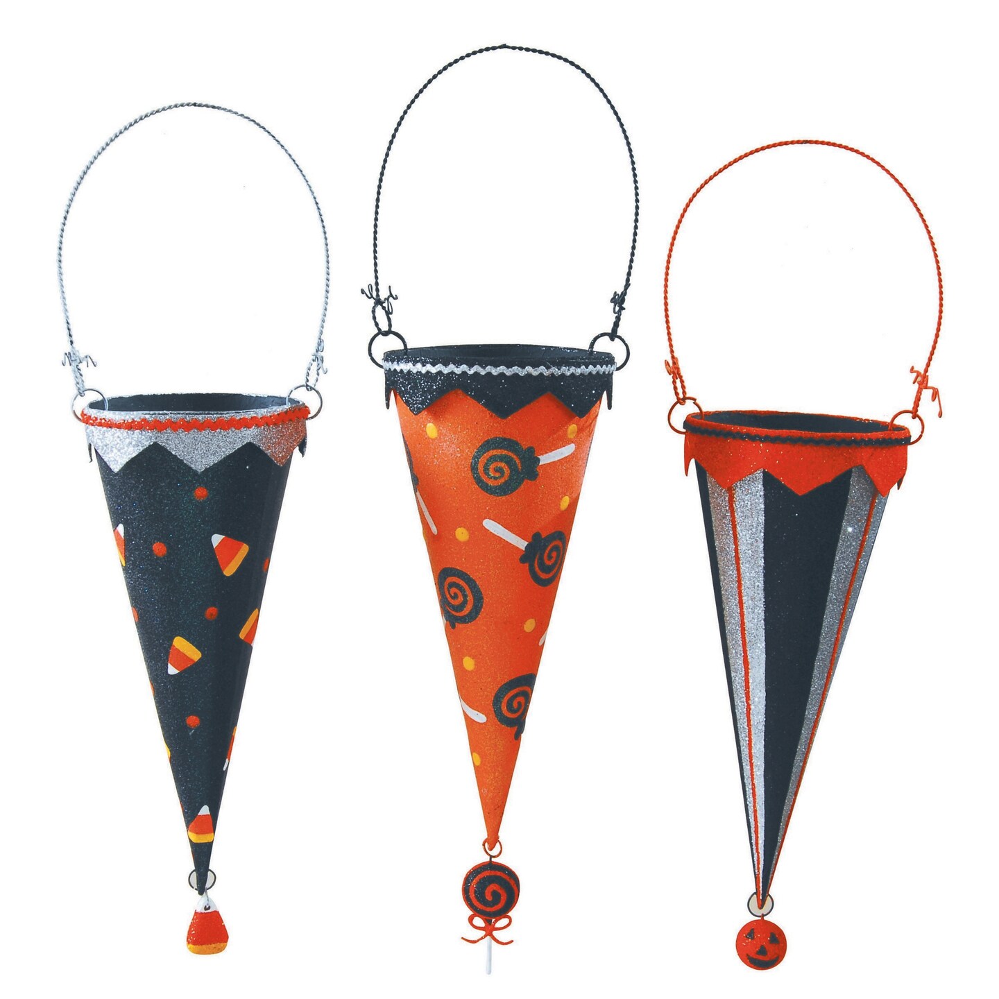 Trick Or Treat Halloween Cone Basket,A/3