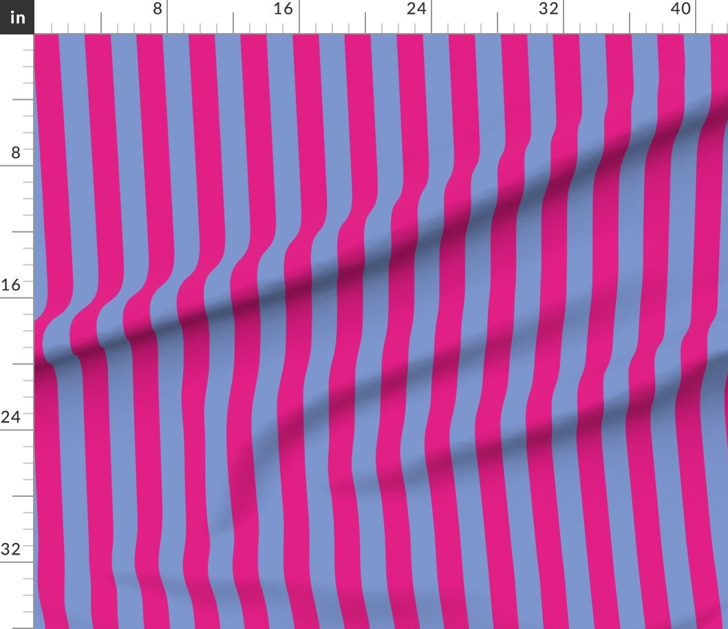 Various Fabrics by the Yard or Fat Quarter Bright Retro Stripes Fun Groovy Hot Pink Neon Boardwalk Beach Cottagecore Beach Tent Circus Tent Custom Printed Fabric by Spoonflower