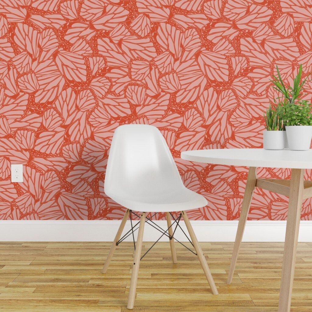 Peel &#x26; Stick Wallpaper 2FT Wide Animal Print Modern Abstract Insect Nature Custom Removable Wallpaper by Spoonflower
