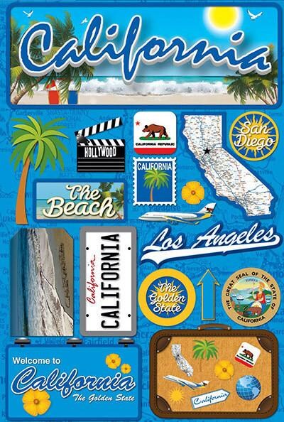 Reminisce California Jetsetters 3D Stickers