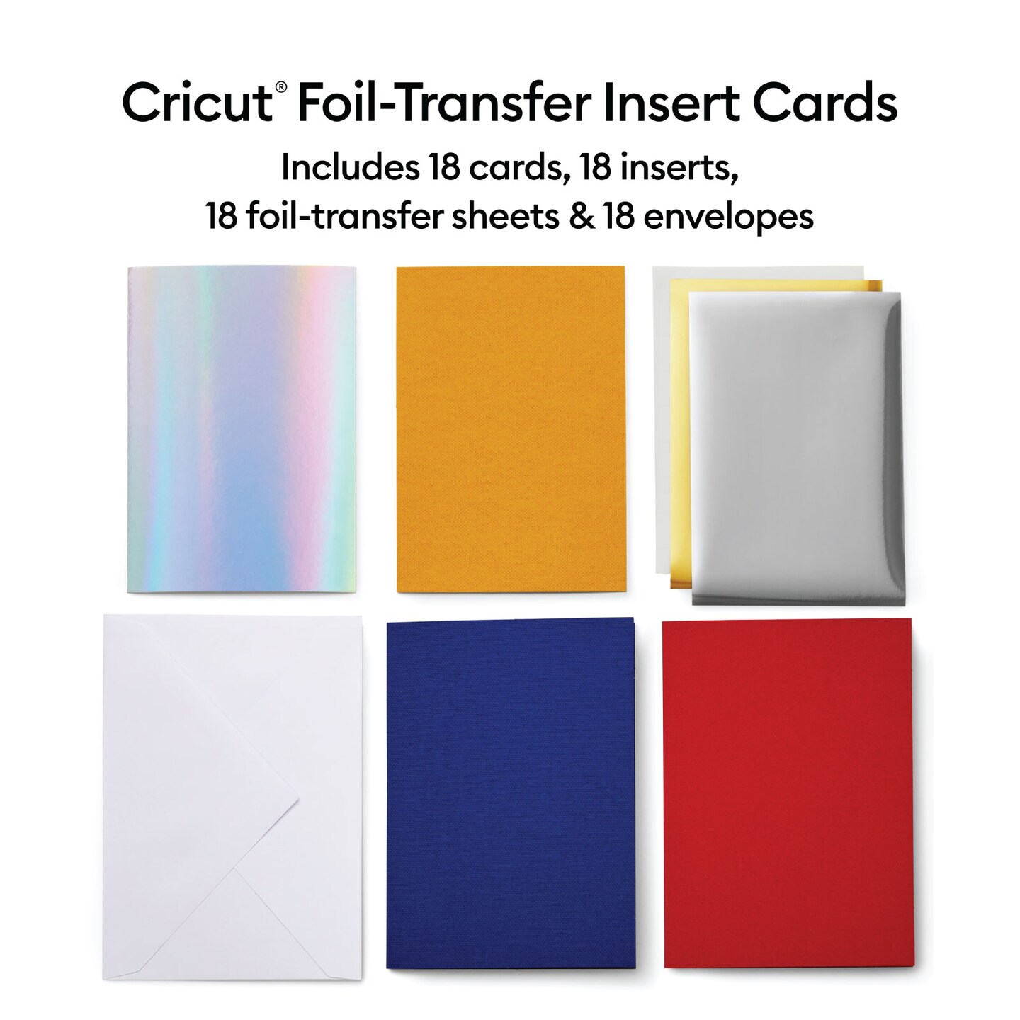 Cricut Foil Transfer Cards, R10 Celebration Sampler 18 Count