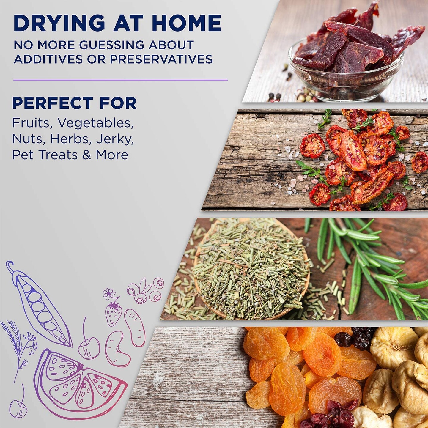 Ivation, Stainless Steel Tray Food Dehydrator For Snacks, Fruit & Beef Jerky