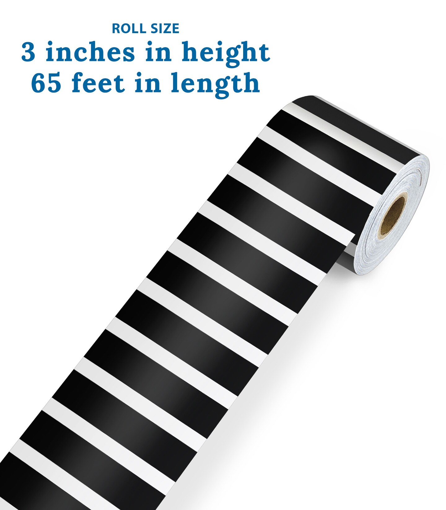 Carson Dellosa 65Ft of Black and White Stripes Bulletin Board Borders, 1 Roll of Trim for Rolling Whiteboard, Posterboard, Party, Office Decorations, and Classroom Decor