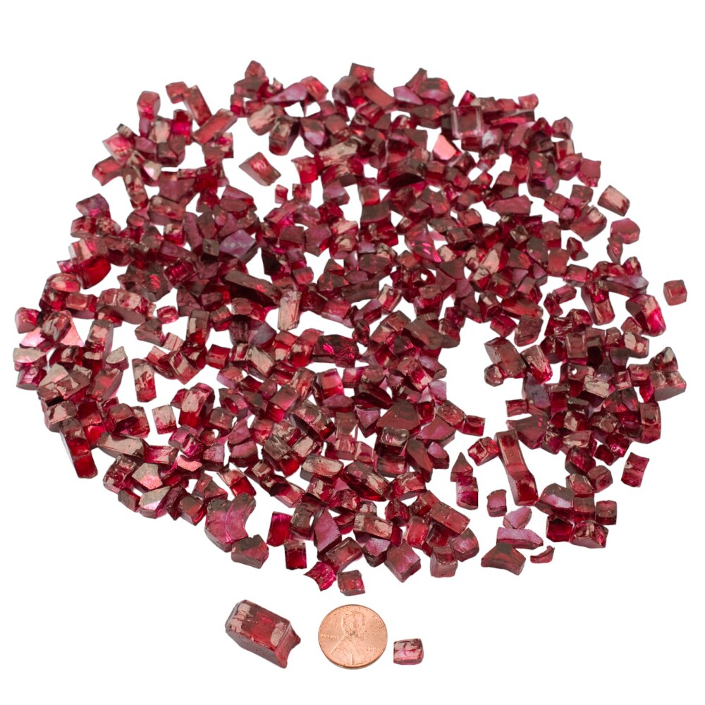 Ruby Red Reflective Fire Glass