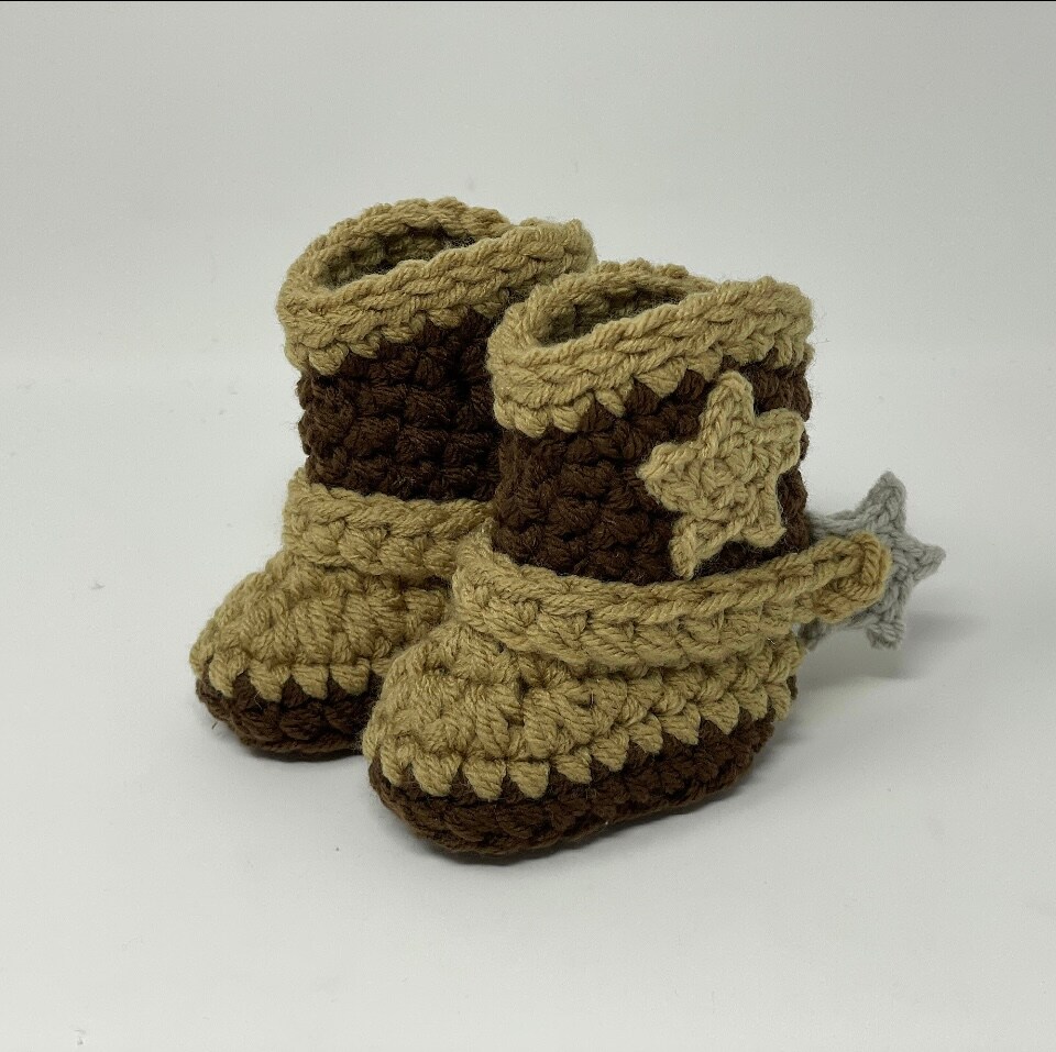 Crochet cowboy outlet boots